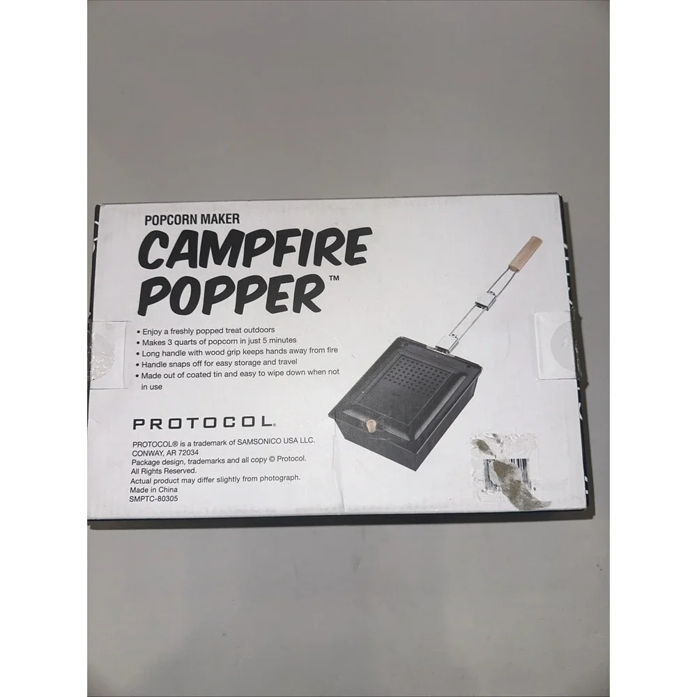 Campfire Popcorn Popper Protocol Camping Popcorn Maker 3 Quarts 5 Minutes Long‎